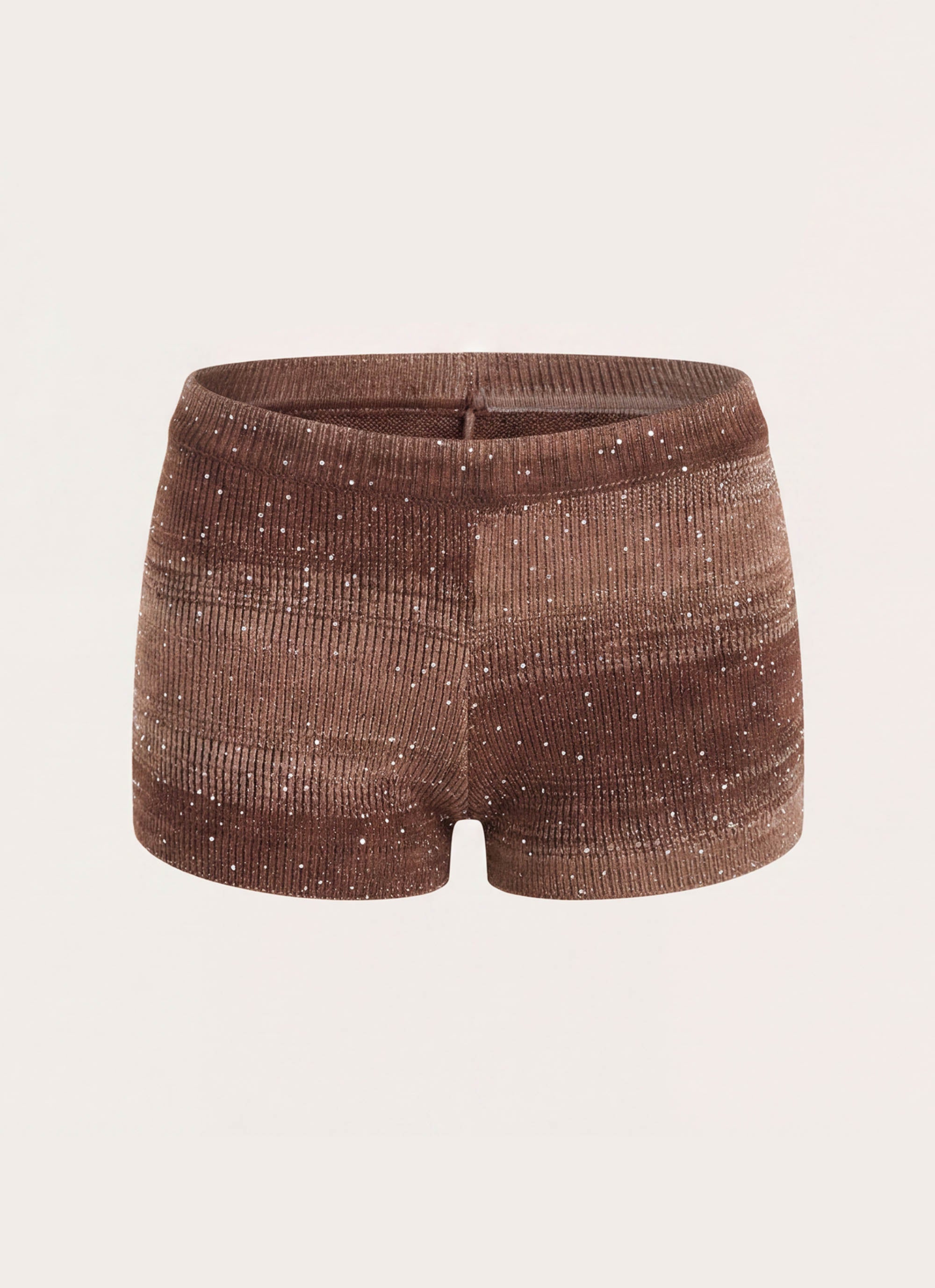 Helia Knit Mini Shorts - Chocolate Ombre