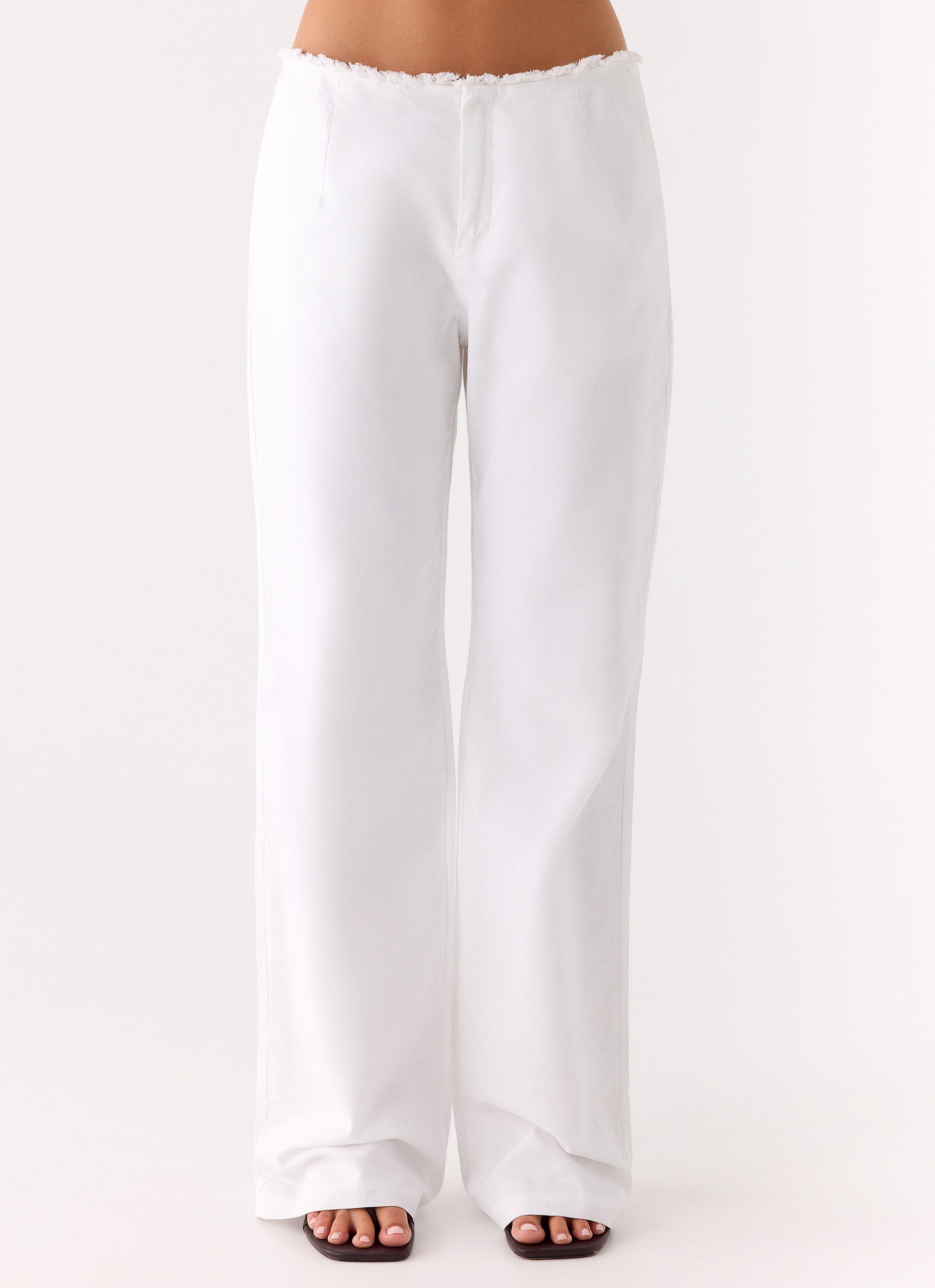 Josephina Linen Pant - White