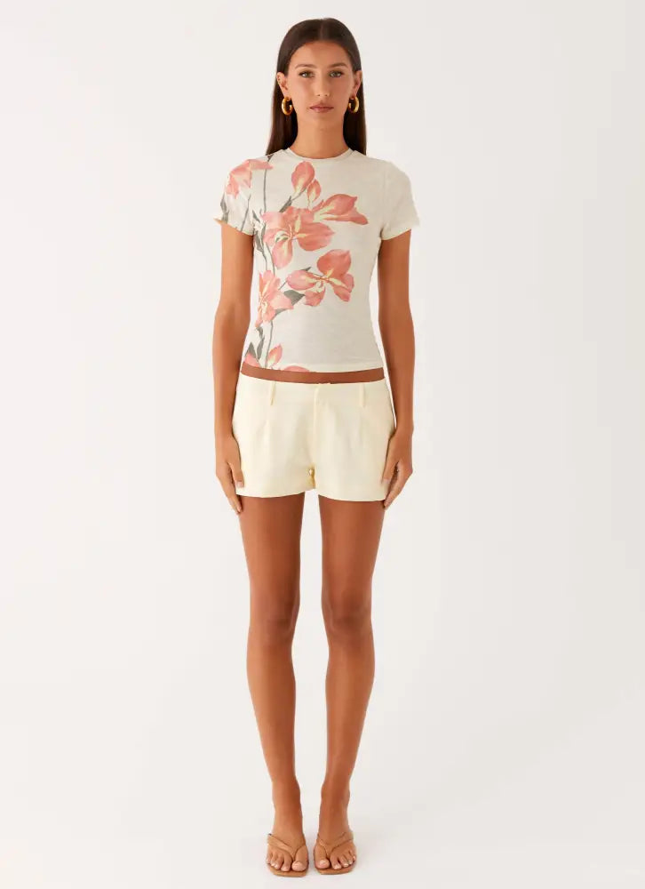 Kammy Low Rise Shorts - Butter