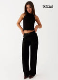 Keanna Low Rise Denim Jeans - Black