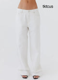 Keanna Low Rise Denim Jeans - Ivory