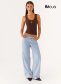 Keanna Low Rise Denim Jeans - Sky