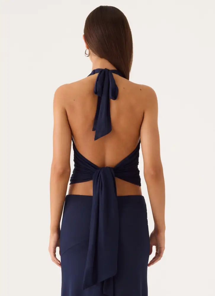 Kerrie Halter Top - Dark Navy