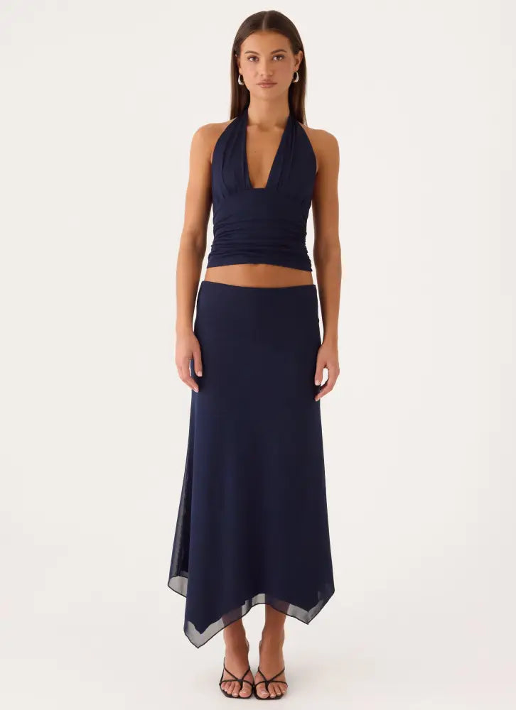 Kerrie Halter Top - Dark Navy
