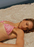 Lali Bead Bikini Top - Pink Print