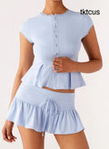 Landon Mini Skort - Blue