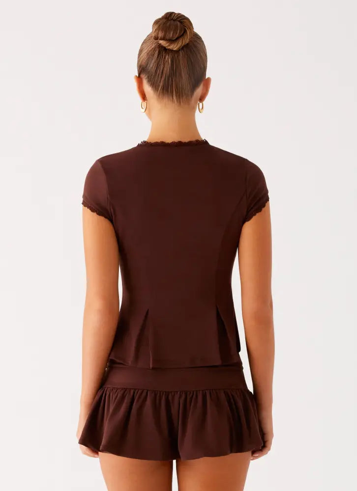 Landon Mini Skort - Chocolate