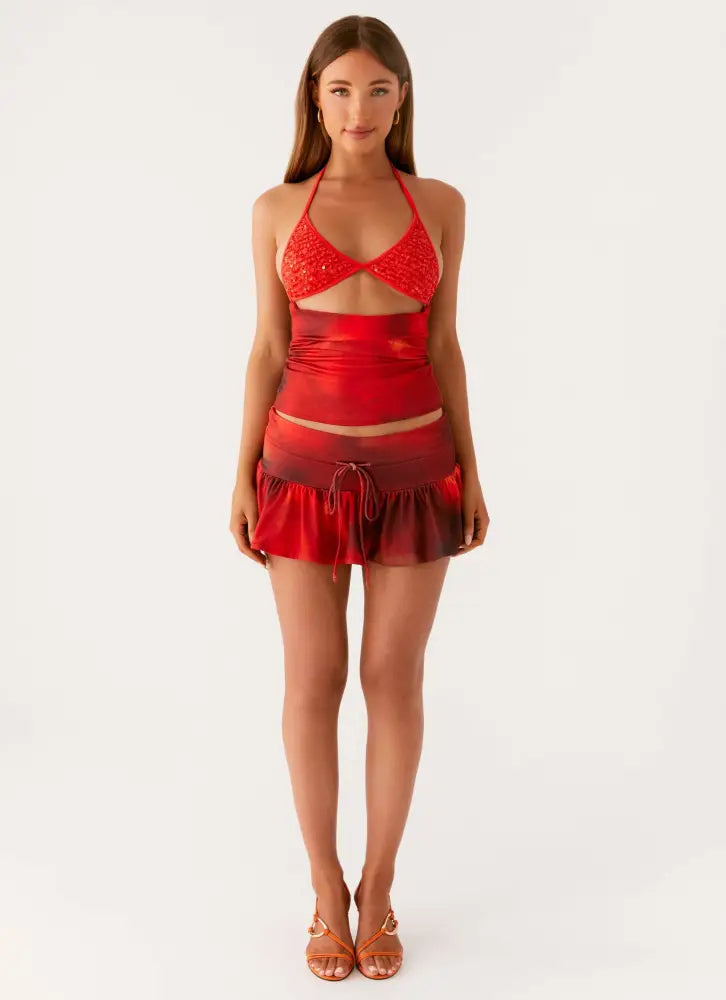 Landon Mini Skort - Scarlet Blur