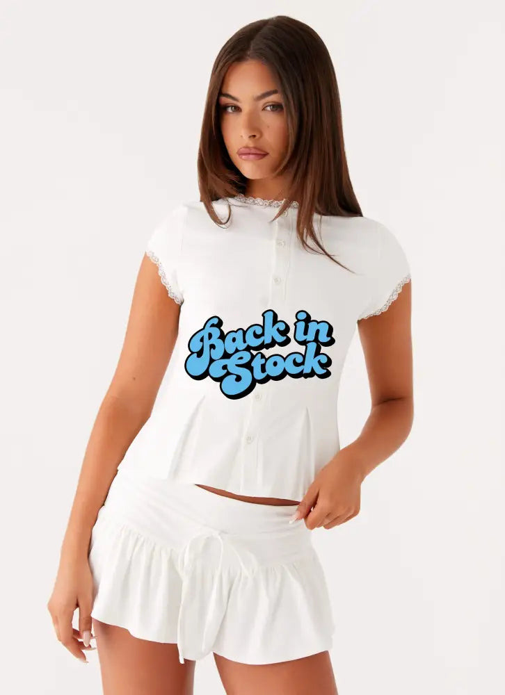 Landon Mini Skort - White